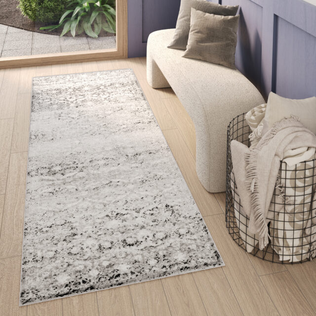 Teppichläufer Sky Creme Grau Abstrakt 3D