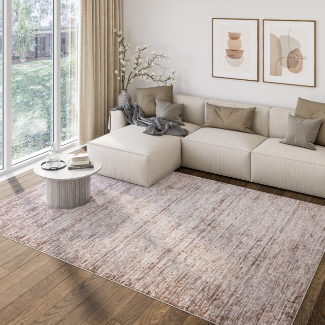 Teppich Como 3D Creme Beige Melange