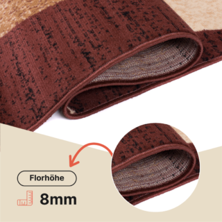 Teppich Dream Modern Dunkel Braun Creme Wellen
