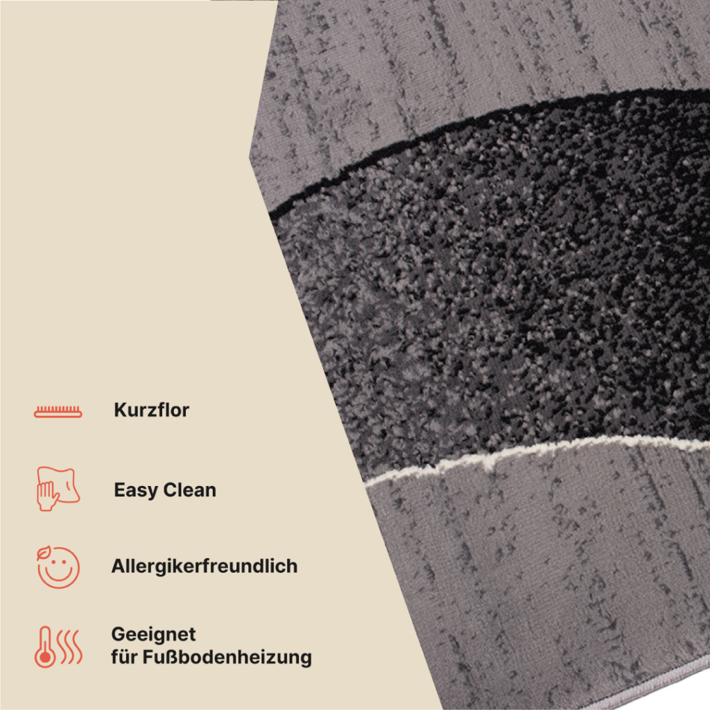 Teppich Dream Modern Hell Grau Wellen