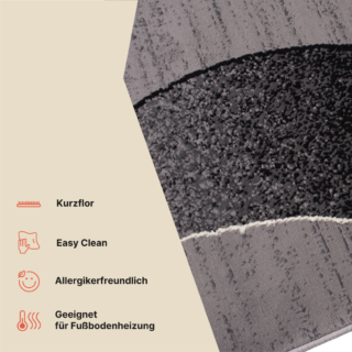Teppich Dream Modern Hell Grau Wellen
